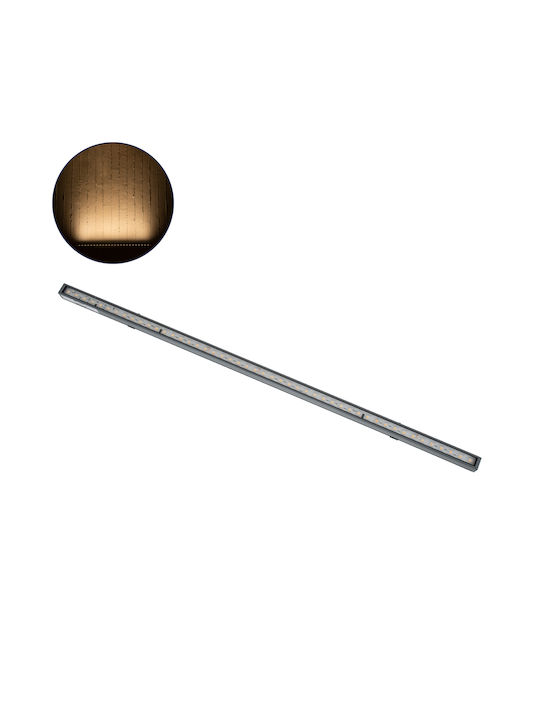 GloboStar Digi-Bar Outdoor LED Wall Washer 12W With Warm White Light IP65 Silver