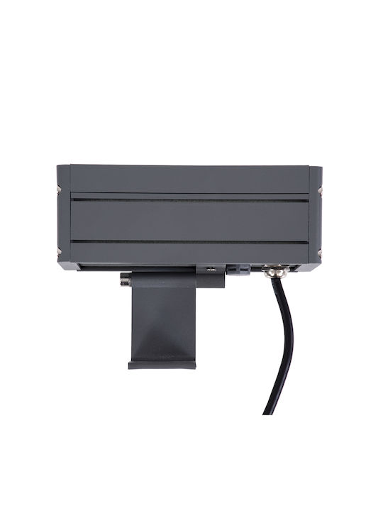 GloboStar Flood-Dany Lampă De Podea Pentru Exterior LED Mașină De Spălat Pe Perete 24W Cu Lumină Alb Cald IP65 Gri