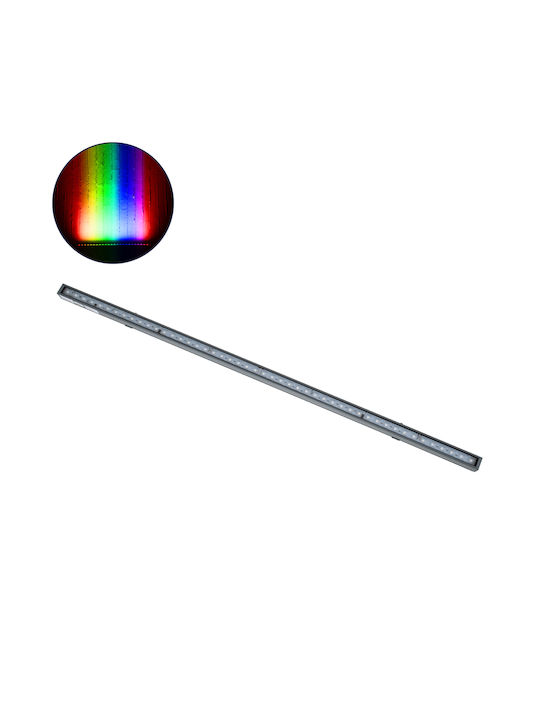 GloboStar Digi-Bar Външна Стояща Лампа LED Стенна Пералня 12W RGB IP65 Сребрист