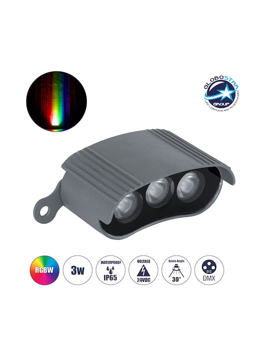 GloboStar Treelight Zina Външна Стояща Лампа LED Стенна Пералня 3W RGBW IP65 Сива