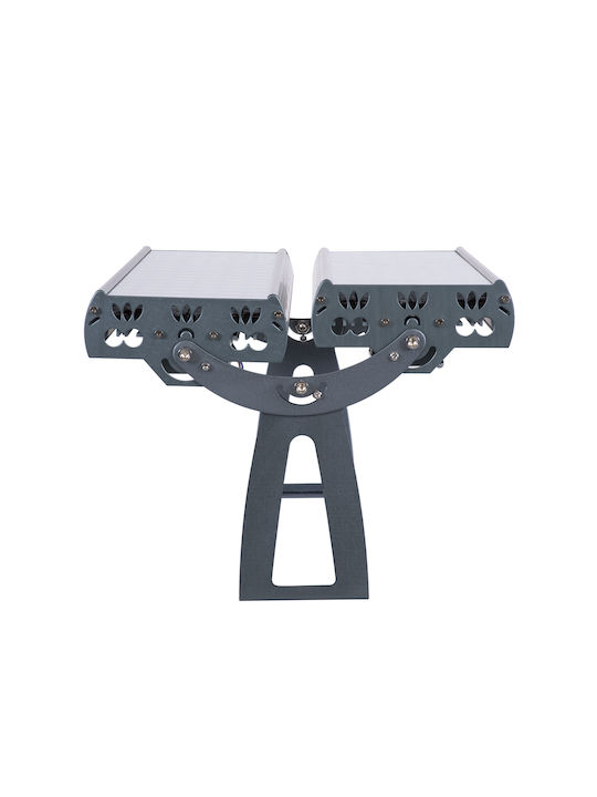 GloboStar Flood-Tena Outdoor Floor Lamp LED Wall Washer 192W with Warm White Light IP65 Silver