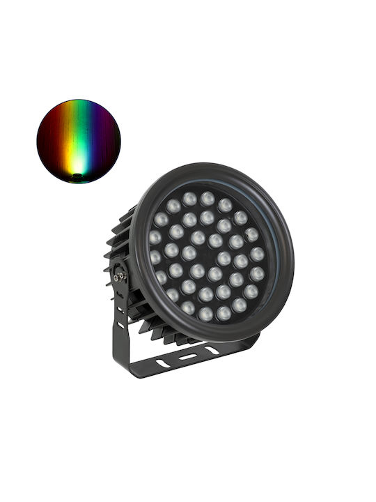 GloboStar Flood-Nigma Εξωτερικό Φωτιστικό LED Wall Washer 72W RGB IP65 Μαύρο