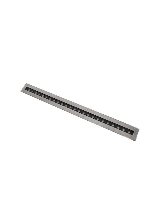 GloboStar Mina Outdoor Floor Lamp LED Wall Washer 18W with Warm White Light IP68 Gray