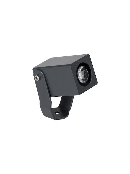 GloboStar Treelighttreemaro Proiector LED Pentru Exterior 3W Cu Lumină Alb Natural IP67 Gri