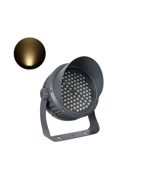 GloboStar Flooddimo Lampă De Podea Pentru Exterior LED Mașină De Spălat Pe Perete 100W Cu Lumină Alb Cald IP67 Alb