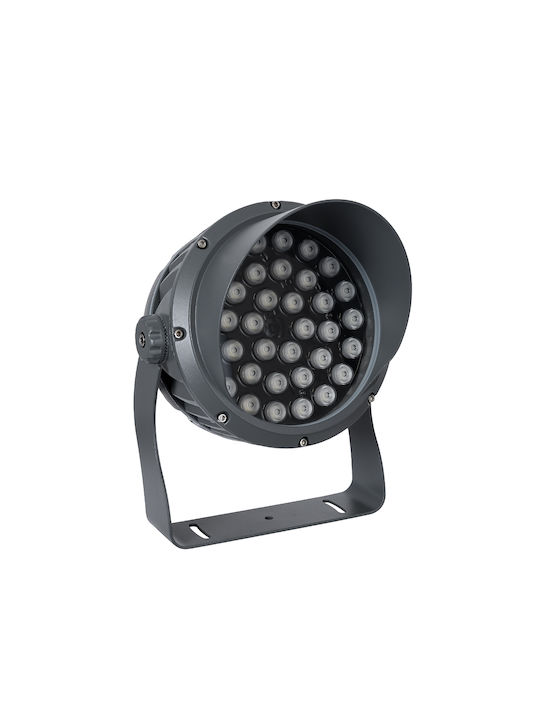 GloboStar Flooddimo Lampă De Podea Pentru Exterior LED Mașină De Spălat Pe Perete 54W RGBW IP67 Gri