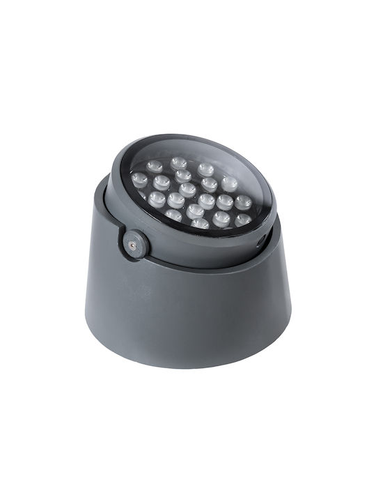 GloboStar Flood-Silo Außenstehlampe Projektor LED Außenbereich 36W RGBW IP67 Grau