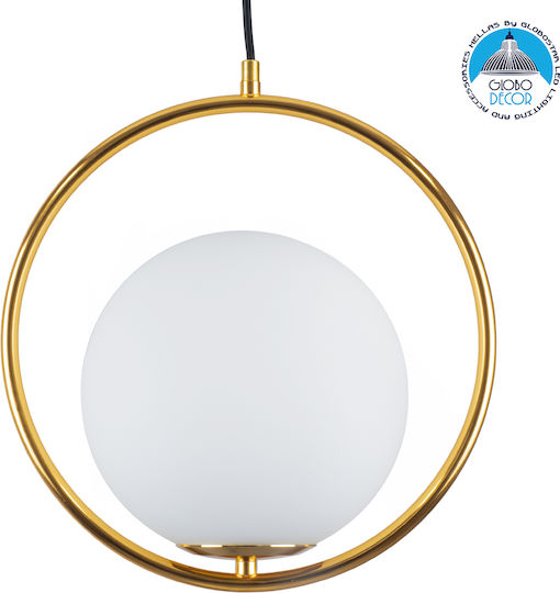 GloboStar Madrid Pendant Light Gold Ball with Socket E27 30x20x30cm