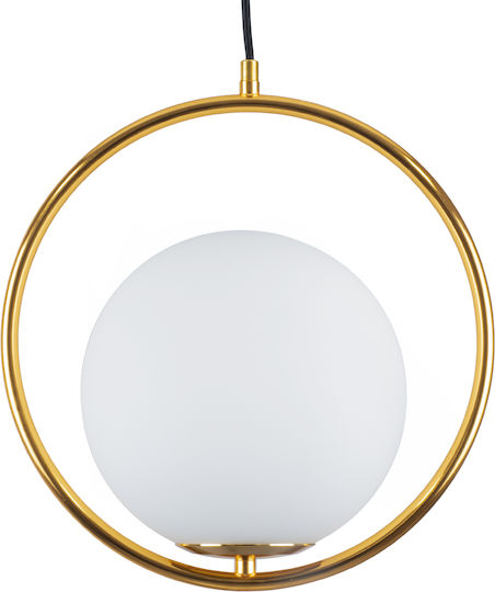 GloboStar Madrid Pendant Light Gold Ball with Socket E27 30x20x30cm