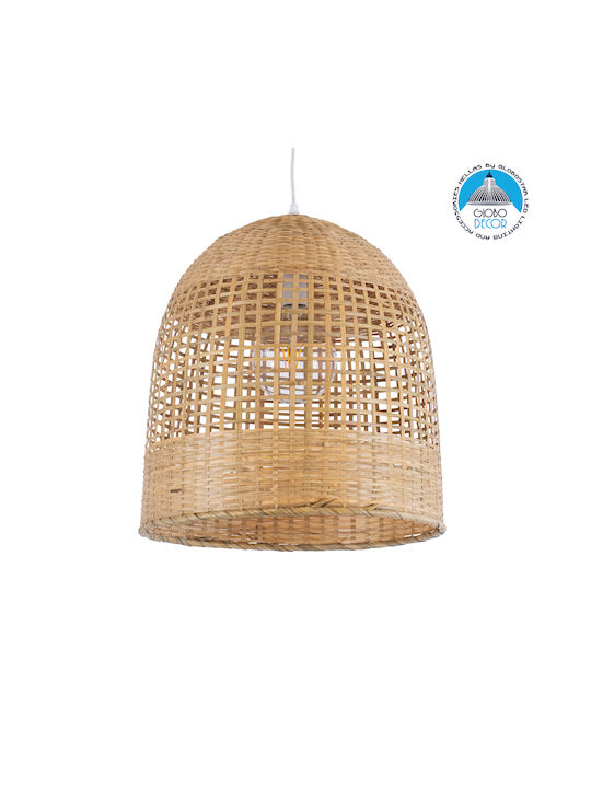 GloboStar Bora-Bora Beige Boho Bell Pendant Ceiling Light with E27 Socket 42x42cm