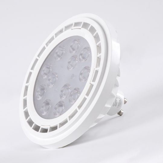 GloboStar LED Bulb 12W 70mm for Socket GU10 and Shape AR111 Warm White 1320lm Dimmable