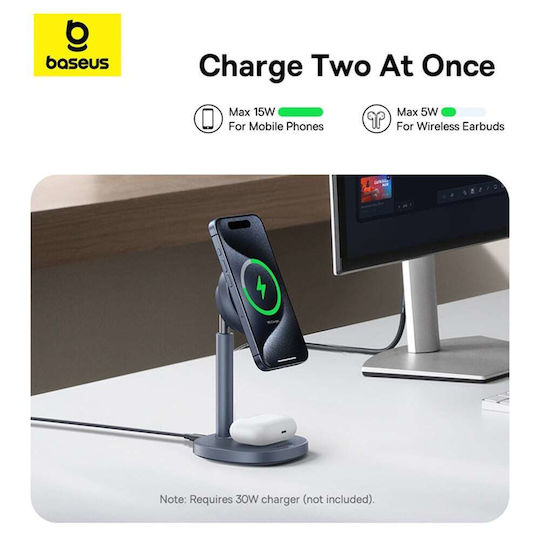 Baseus Φορτιστής Magsafe 20W Γκρι (Orbit 2 Pro)