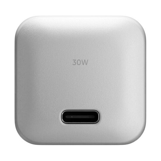 Native Union GaN с USB-C порт и кабел USB-C - USB-C 30W Power Delivery Бял (FAST30-CC-WHZEB-EU)
