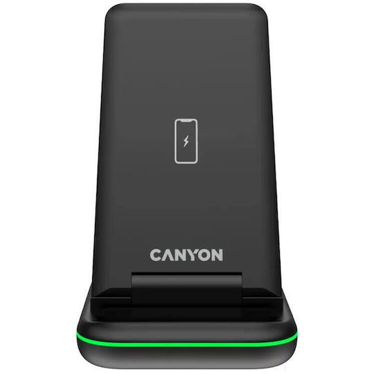 Canyon Ασύρματος Φορτιστής (Qi Pad) 15W Μαύρος (WCS-304)