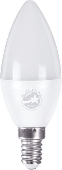 GloboStar LED Bulb 4W 100mm for Socket E14 and Shape C37 Natural White 388lm