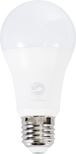 GloboStar LED крушка 15W 119mm за фасунга E27 и форма A60 Топло бяло 1410лм Димируем