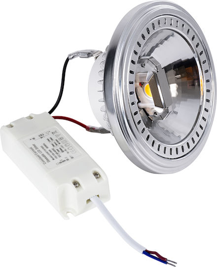 GloboStar Darko LED Bulb 14W 90mm for Socket GU10 and Shape AR111 Natural White 1638lm Dimmable