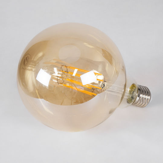 GloboStar Edison Retro LED крушка 12W 180mm за фасунга E27 и форма G125 Топло бяло 1260лм Димируем