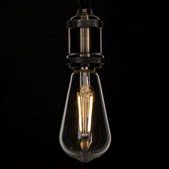 GloboStar Edison Retro LED Bulb 8W 145mm for Socket E27 and Shape ST64 Warm White 880lm Dimmable