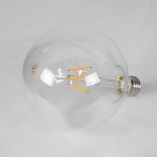 GloboStar LED Bulb 4W 180mm for Socket E27 and Shape G125 Warm White 400lm Dimmable