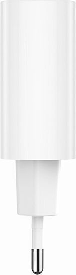 Forever Charger with USB-A Port and USB-C Port and Cable USB-C - USB-C 30W Power Delivery / Quick Charge 3.0 Whites (TC-07)