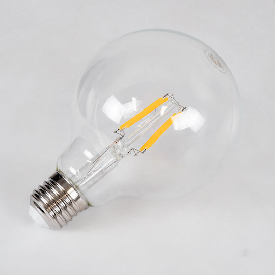 GloboStar LED Bulb 4W 137mm for Socket E27 and Shape G95 Warm White 440lm Dimmable