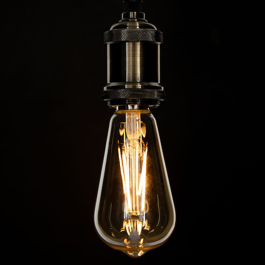 GloboStar Edison Retro LED Bulb 8W 145mm for Socket E27 and Shape ST64 Warm White 840lm Dimmable
