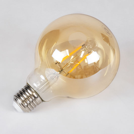 GloboStar LED-Lampe 4W 137mm für Fassung E27 und Form G95 Warmes Weiß 420lm Dimmbar