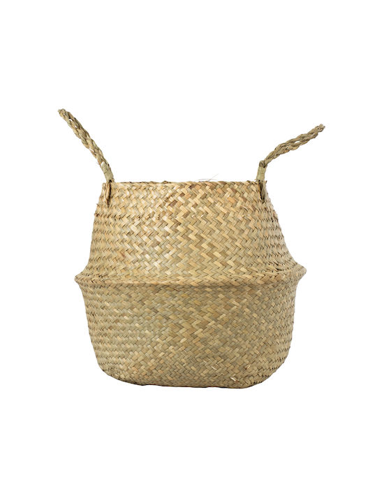 GloboStar Ibiza Planter Wicker Beige 30x30x35cm.