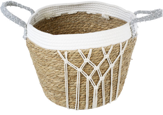 GloboStar Artificial Garden Sardinia Κασπώ Macrame Μπεζ με Βάση 25x25x20εκ.