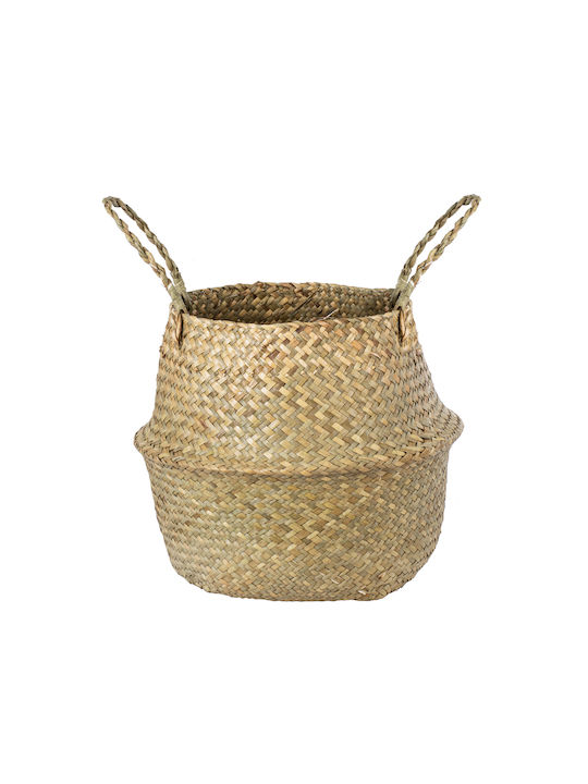 GloboStar Ibiza Planter Wicker Beige 30x30x35cm.