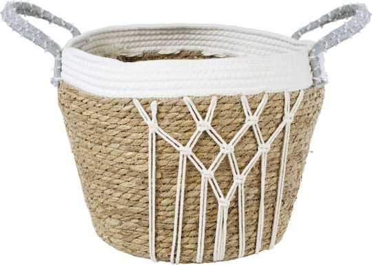 GloboStar Artificial Garden Sardinia Κασπώ Macrame Μπεζ με Βάση 25x25x20εκ.