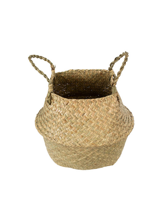 GloboStar Ibiza Planter Wicker Beige 23x23x30cm.