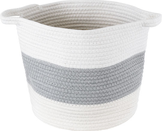 GloboStar Kefalonia Planter Wicker Gray with Stand 30x30x30cm.