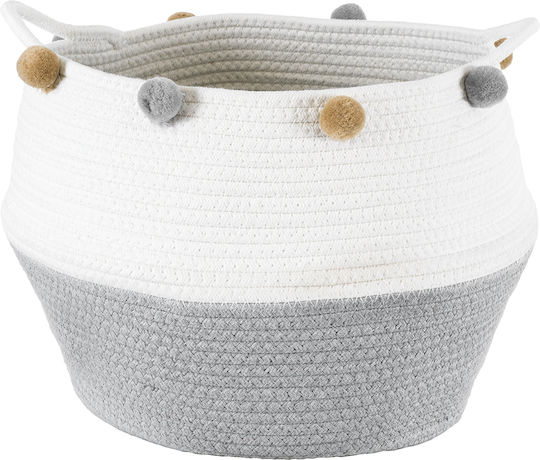 GloboStar Kythnos Planter Wicker Gray with Stand 29x29x28cm.