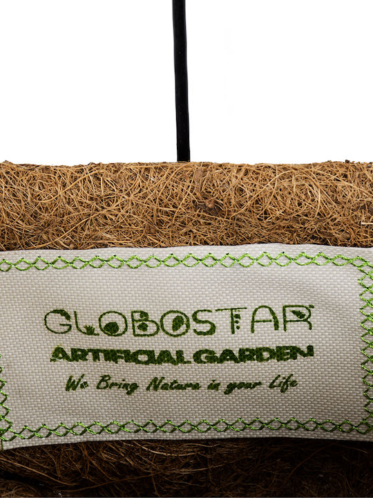 GloboStar Koufonisia Κρεμαστό Κασπώ Μεταλλικό Καφέ 25x25x15εκ.