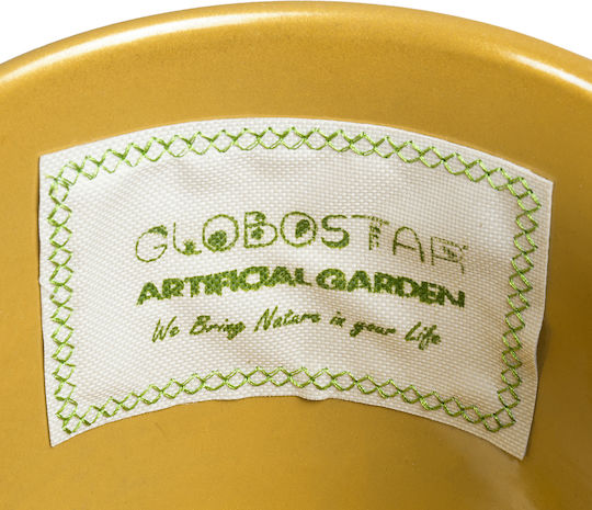 GloboStar Nisyros Висящи Саксия Металик Златист 16x16x52εκ.