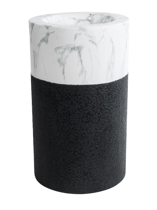 GloboStar Almudena Planter Polyester Black with Stand 36x36x60cm.