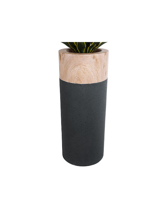 GloboStar Bellano Planter Polyester Brown with Stand 36x36x90cm.