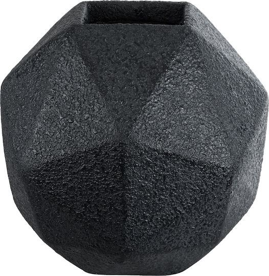 GloboStar Саксия Полиестер Черен Със стойка 38x38x38εκ.