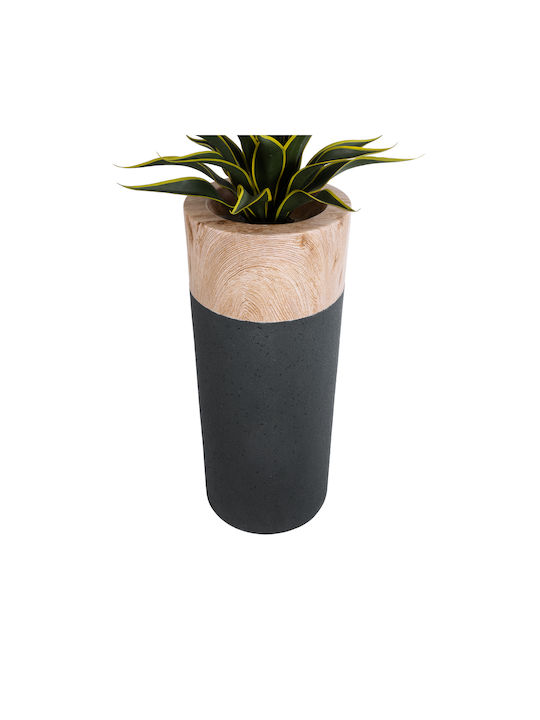 GloboStar Bellano Planter Polyester Brown with Stand 36x36x90cm.