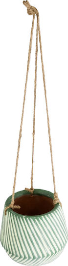 GloboStar Hanging Planter Ceramic White 13x13x10.5cm.