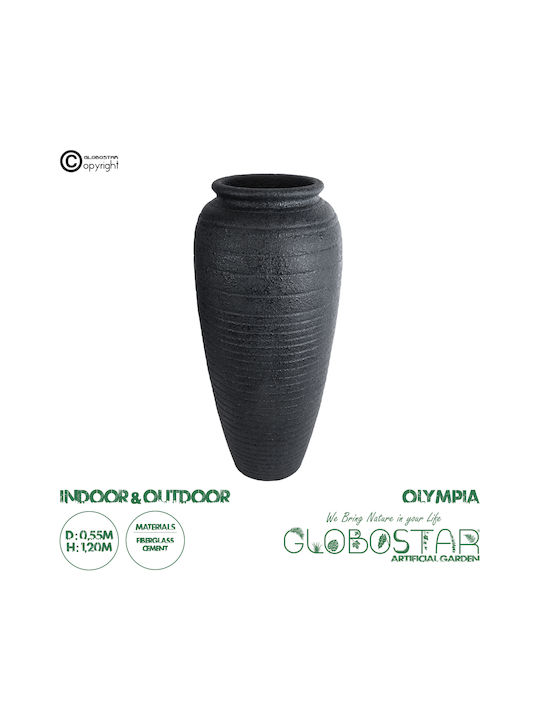 GloboStar Olympia Κασπώ Πολυεστερικό Μαύρο με Βάση 55x55x120εκ.