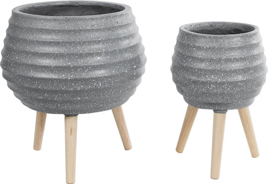 GloboStar Planter Polyester Gray with Stand