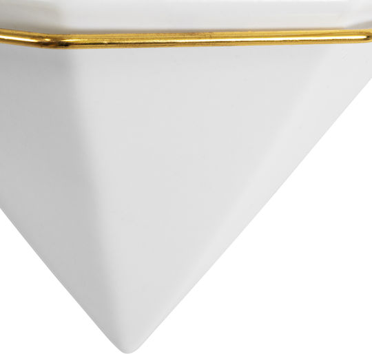 GloboStar Hanging Planter Ceramic White 20x10.5x30cm.
