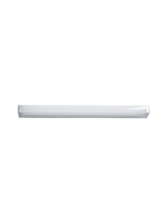 GloboStar Renata Modern Lamp Bathroom with Integrated LED and Natural White Light Silver 60x5.5cm