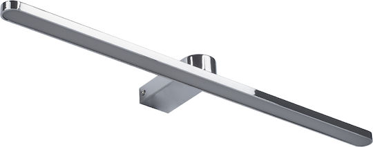 GloboStar Megan Modern Leuchte Badezimmer mit Integrierter LED und Neutralweißes Licht Silber 12x4cm