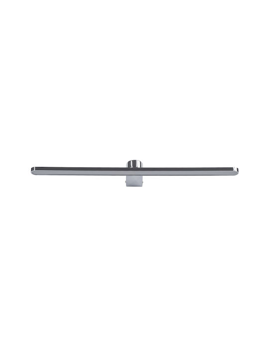 GloboStar Megan Modern Lamp Bathroom with Integrated LED and Natural White Light Silver 12x4cm