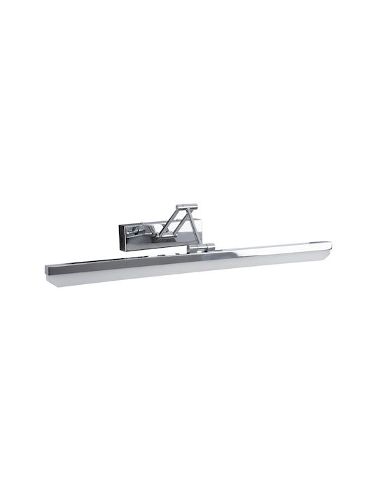 GloboStar Mara Modern Wandleuchte mit Integrierte LED und Natürliches Weiß Licht Silber 60x13cm