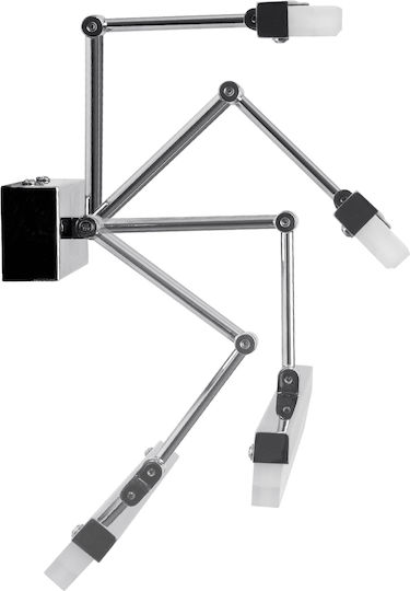 GloboStar Mara Modern Lampa De Perete Tablou Cu LED Integrat Și Lumină Alb Natural Argintie 60x13cm